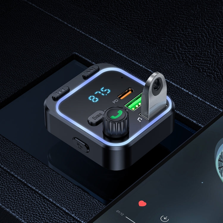 Borofone BC53 Highway PD20W & QC3.0 Car Bluetooth FM Transmitter - Black