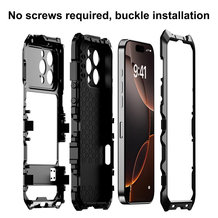For iPhone 16 Pro R-JUST Life Waterproof Dustproof Shockproof Phone Case
