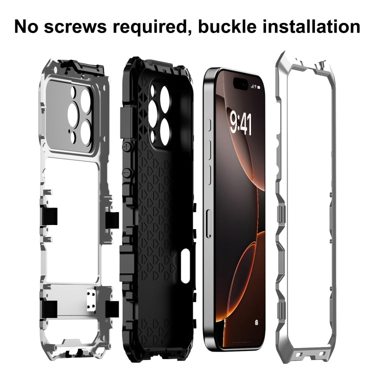 For iPhone 16 Pro R-JUST Life Waterproof Dustproof Shockproof Phone Case