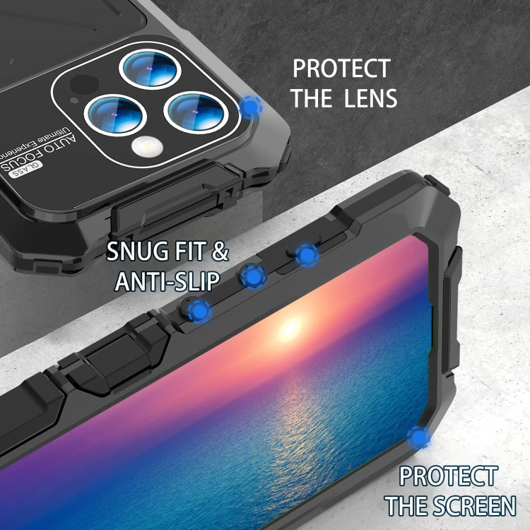 For iPhone 15 Pro Max R-JUST Life Waterproof Dustproof Shockproof Phone Case