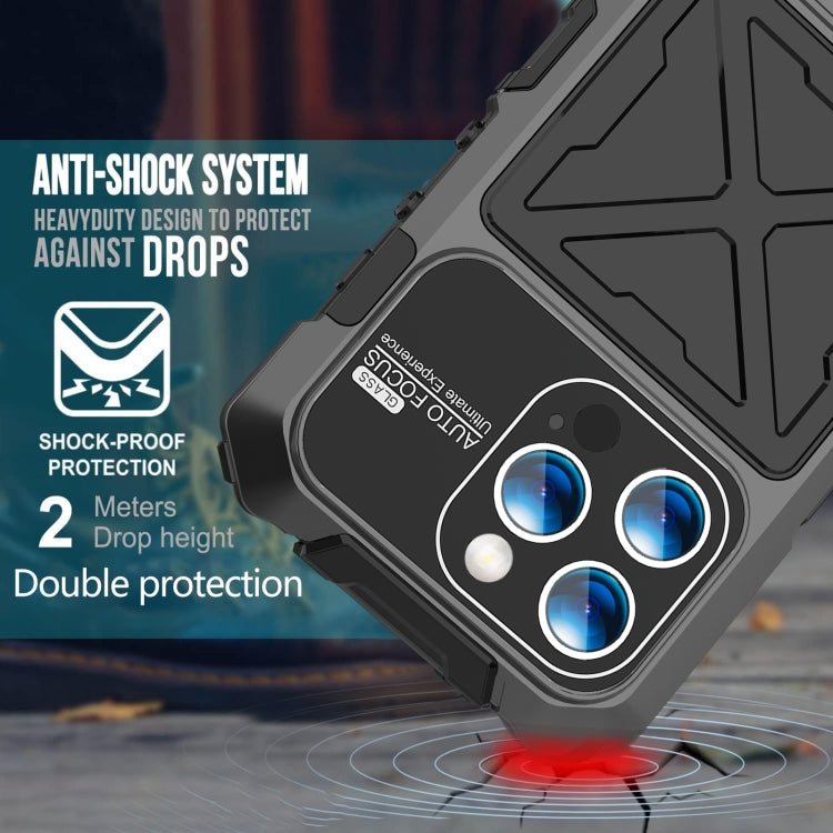 For iPhone 15 Pro Max R-JUST Life Waterproof Dustproof Shockproof Phone Case