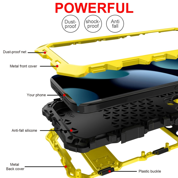 For iPhone 15 Pro Max R-JUST Life Waterproof Dustproof Shockproof Phone Case