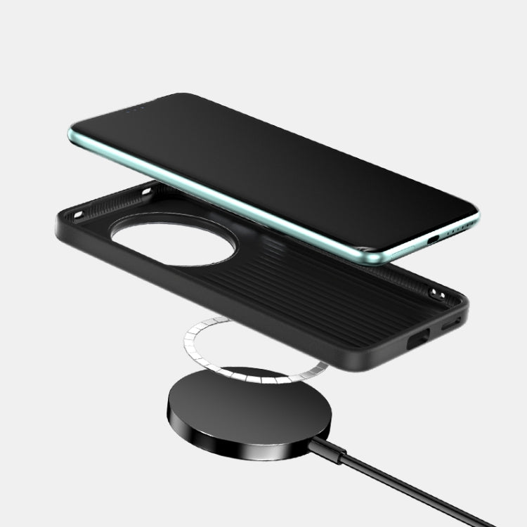 For Huawei Mate 60 Pro ABEEL 6D Micro Relief MagSafe Magnetic Phone Case