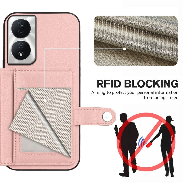 For Honor X7b / Play 8T 5G Button Card Bag RFID Anti-theft Phone Case