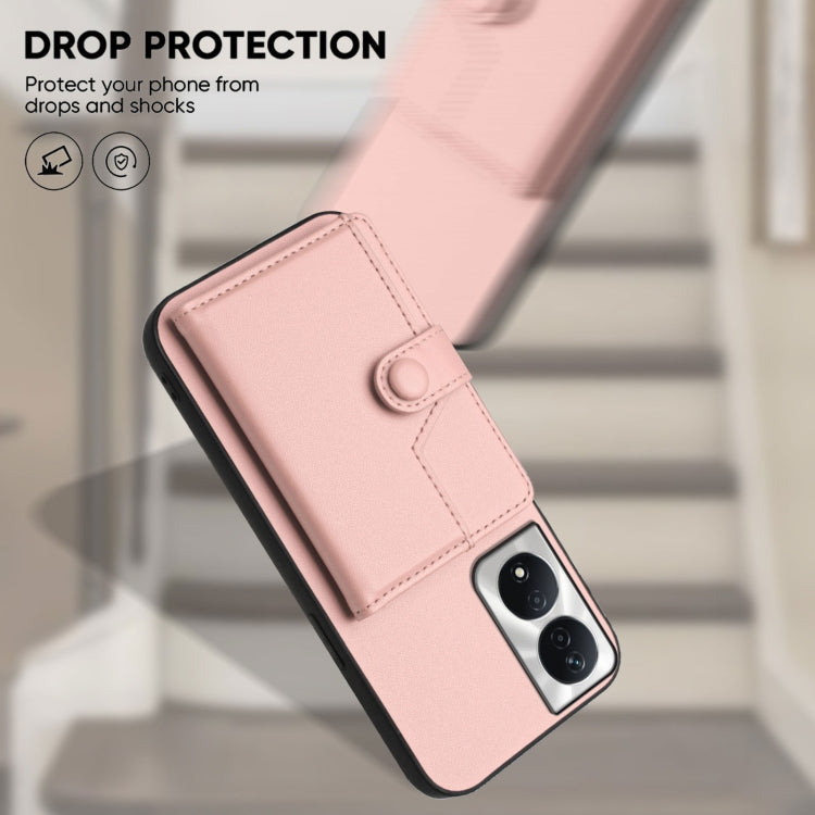 For Honor X7b / Play 8T 5G Button Card Bag RFID Anti-theft Phone Case