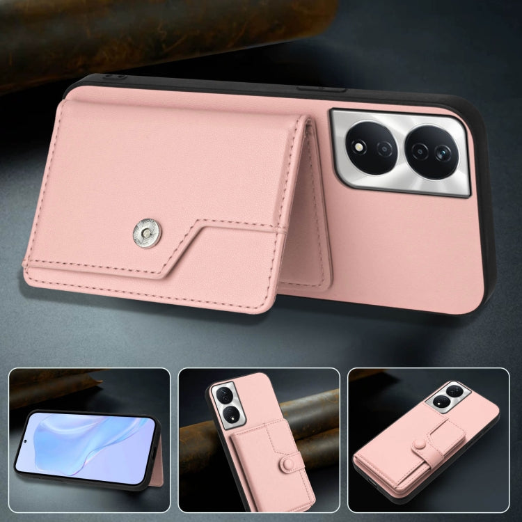 For Honor X7b / Play 8T 5G Button Card Bag RFID Anti-theft Phone Case