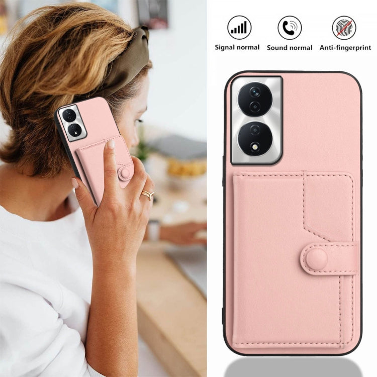 For Honor X7b / Play 8T 5G Button Card Bag RFID Anti-theft Phone Case