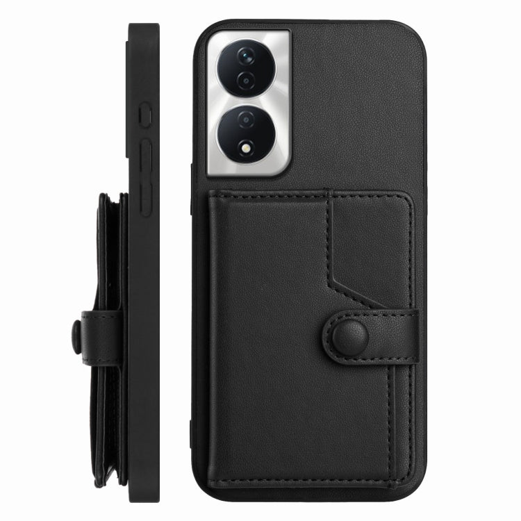 For Honor X7b / Play 8T 5G Button Card Bag RFID Anti-theft Phone Case