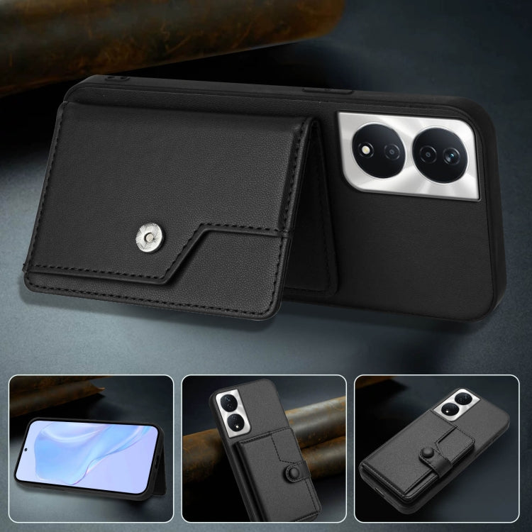 For Honor X7b / Play 8T 5G Button Card Bag RFID Anti-theft Phone Case