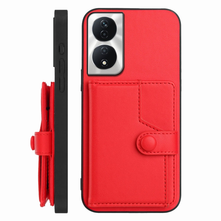 For Honor X7b / Play 8T 5G Button Card Bag RFID Anti-theft Phone Case