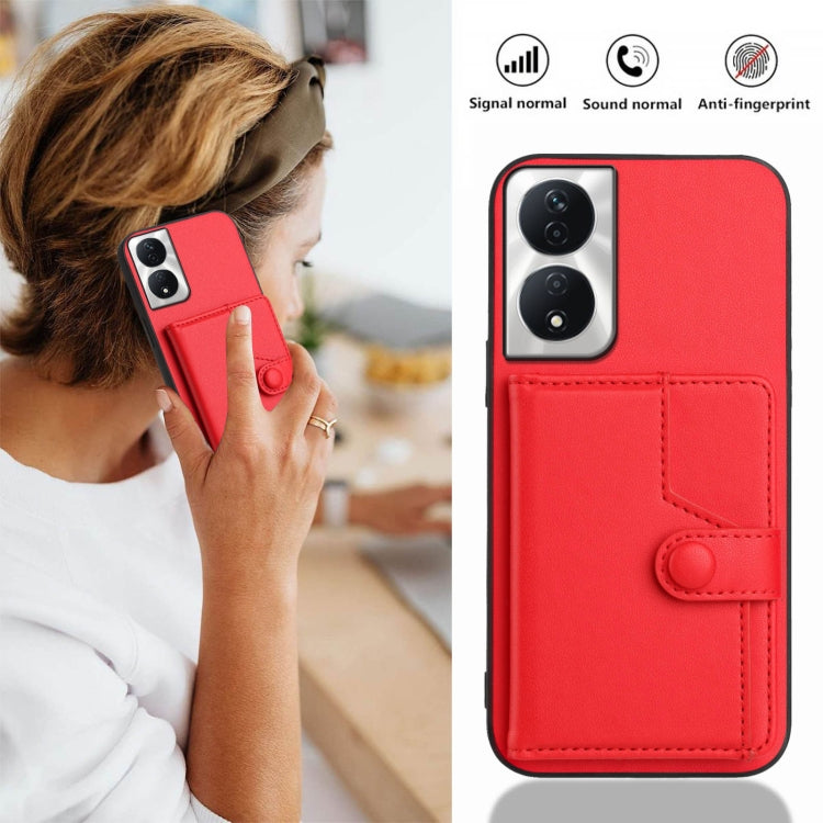 For Honor X7b / Play 8T 5G Button Card Bag RFID Anti-theft Phone Case