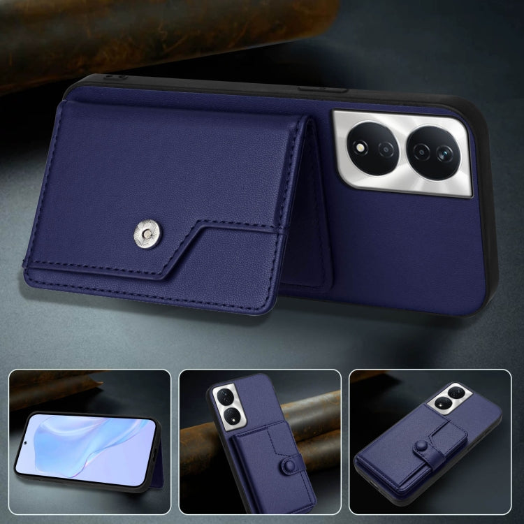 For Honor X7b / Play 8T 5G Button Card Bag RFID Anti-theft Phone Case
