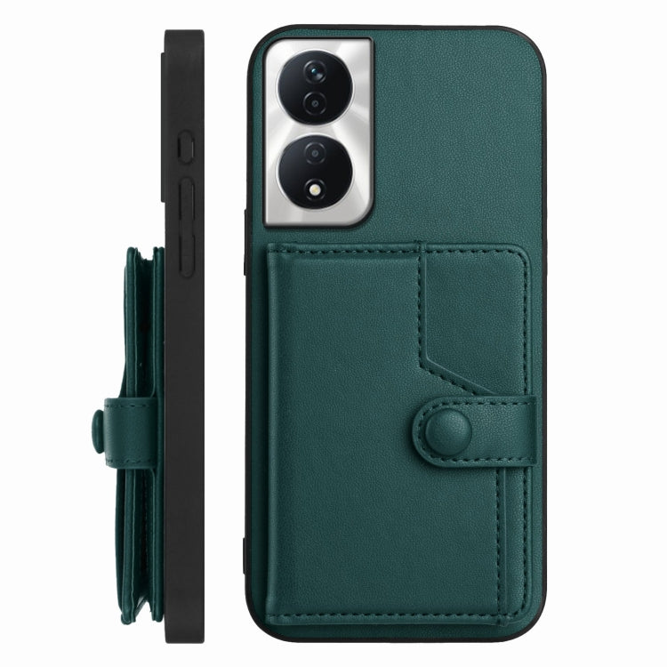 For Honor X7b / Play 8T 5G Button Card Bag RFID Anti-theft Phone Case