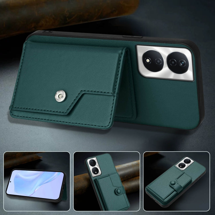 For Honor X7b / Play 8T 5G Button Card Bag RFID Anti-theft Phone Case