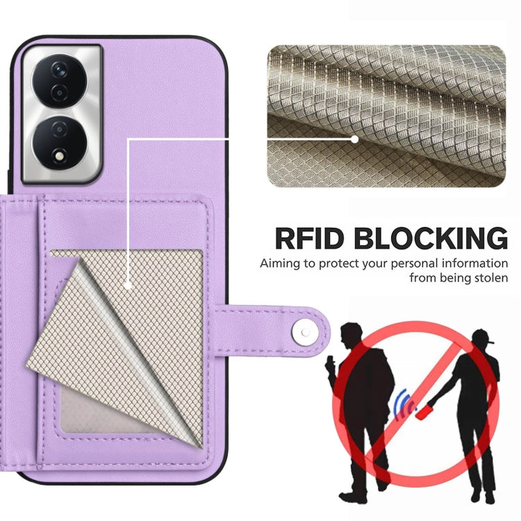For Honor X7b / Play 8T 5G Button Card Bag RFID Anti-theft Phone Case