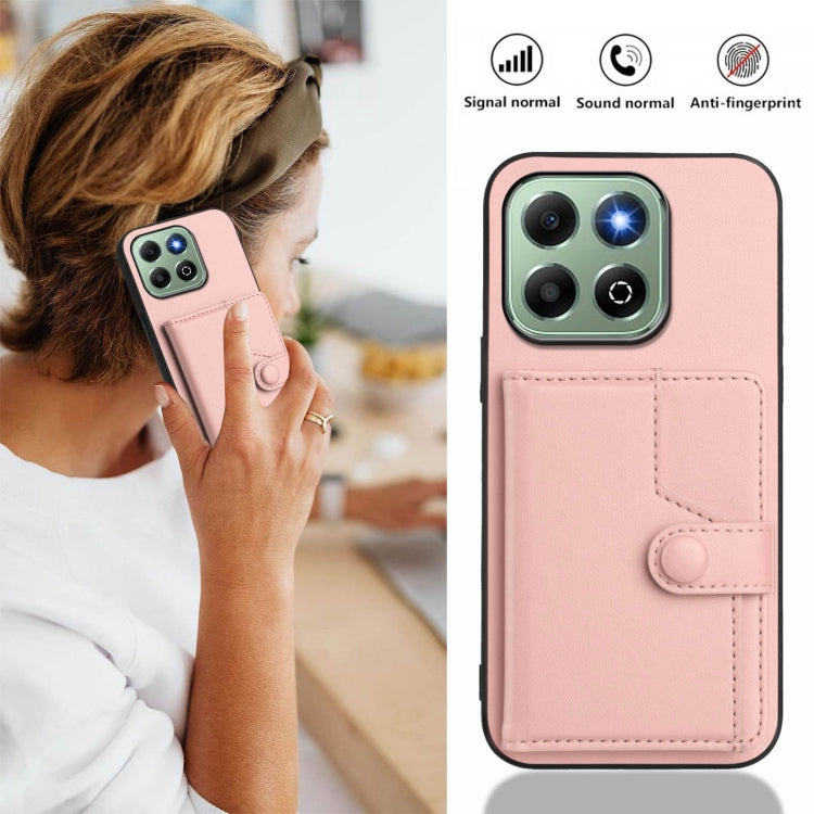 For Honor X6b Button Card Bag RFID Anti-theft Phone Case