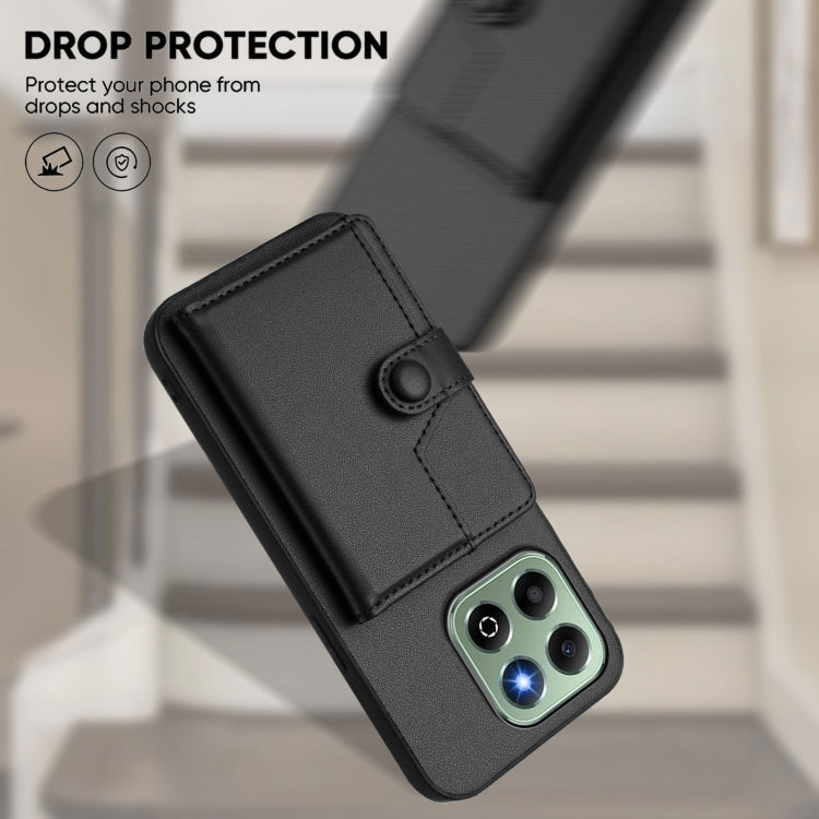 For Honor X6b Button Card Bag RFID Anti-theft Phone Case