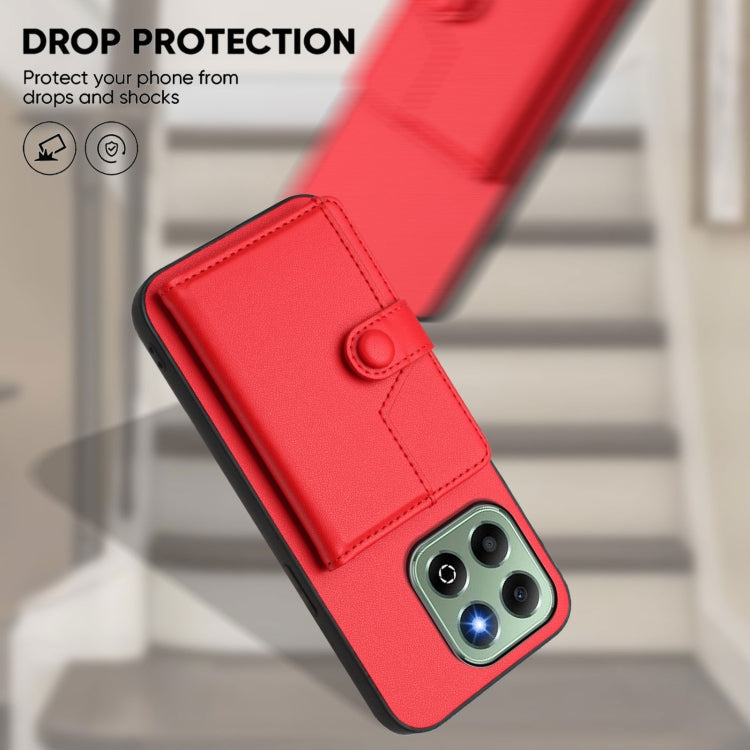 For Honor X6b Button Card Bag RFID Anti-theft Phone Case
