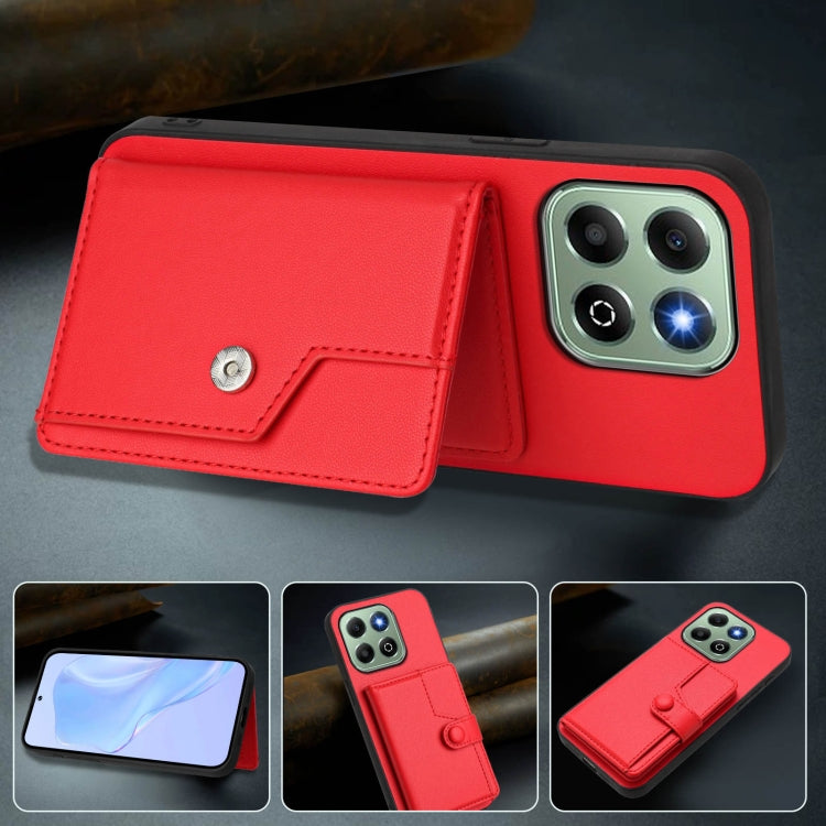 For Honor X6b Button Card Bag RFID Anti-theft Phone Case