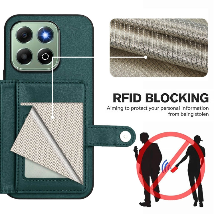 For Honor X6b Button Card Bag RFID Anti-theft Phone Case