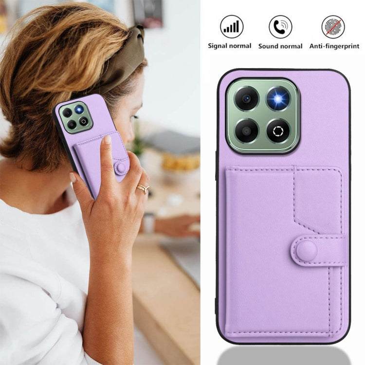 For Honor X6b Button Card Bag RFID Anti-theft Phone Case