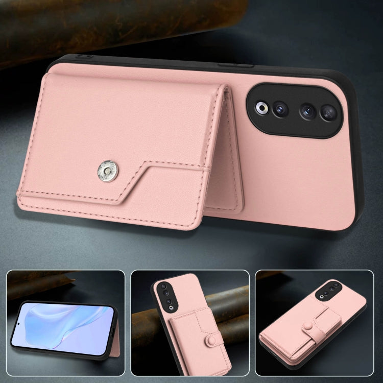 For Honor 90 Button Card Bag RFID Anti-theft Phone Case
