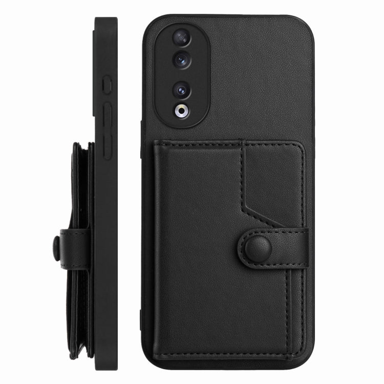 For Honor 90 Button Card Bag RFID Anti-theft Phone Case