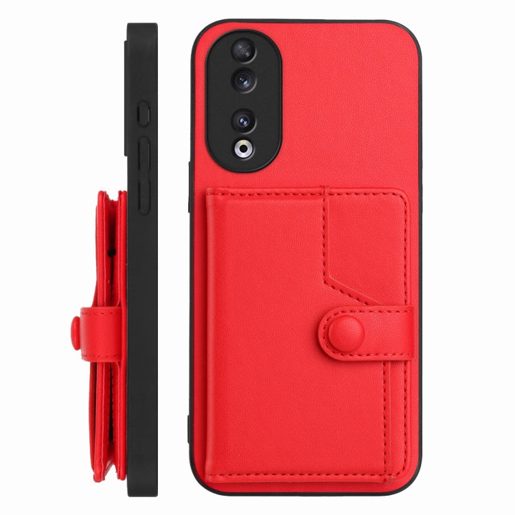 For Honor 90 Button Card Bag RFID Anti-theft Phone Case