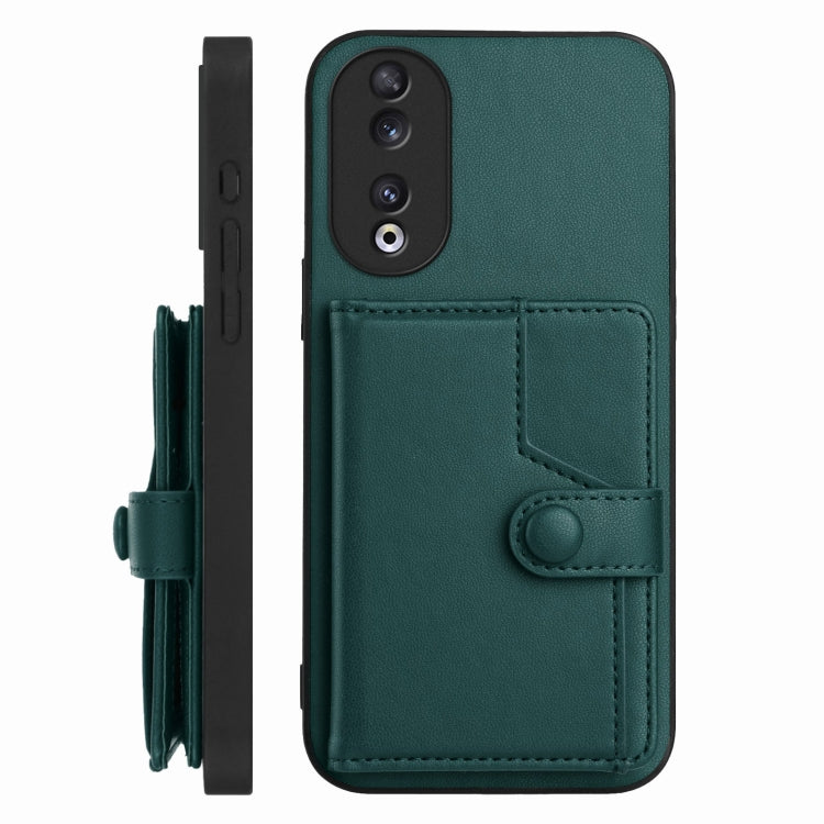 For Honor 90 Button Card Bag RFID Anti-theft Phone Case