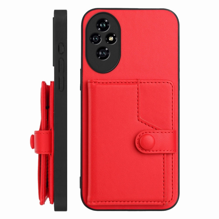 For Honor 200 Button Card Bag RFID Anti-theft Phone Case