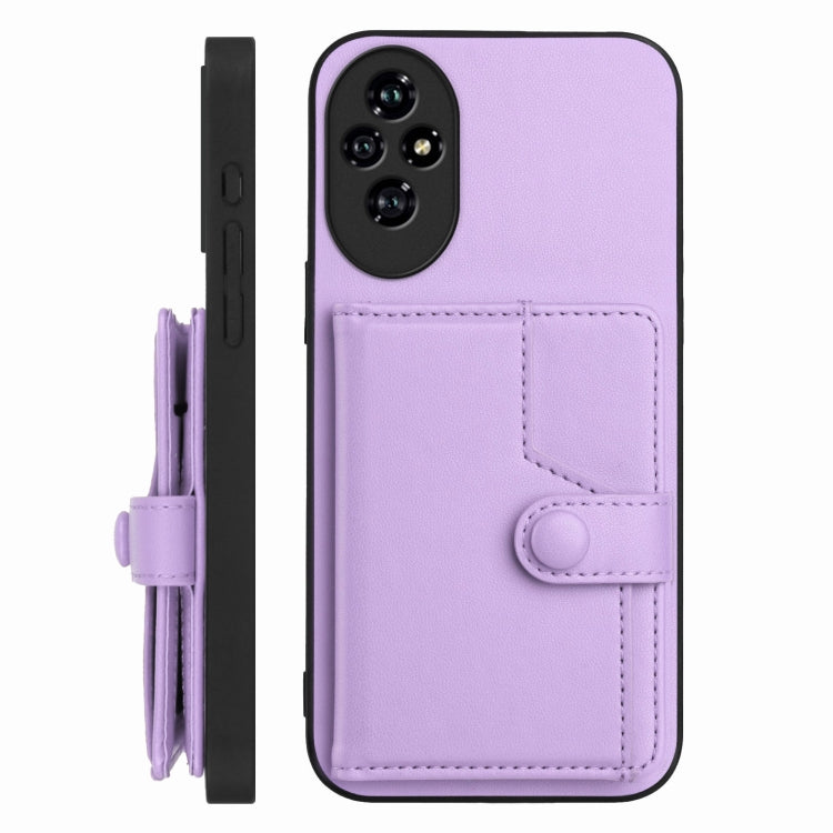 For Honor 200 Button Card Bag RFID Anti-theft Phone Case