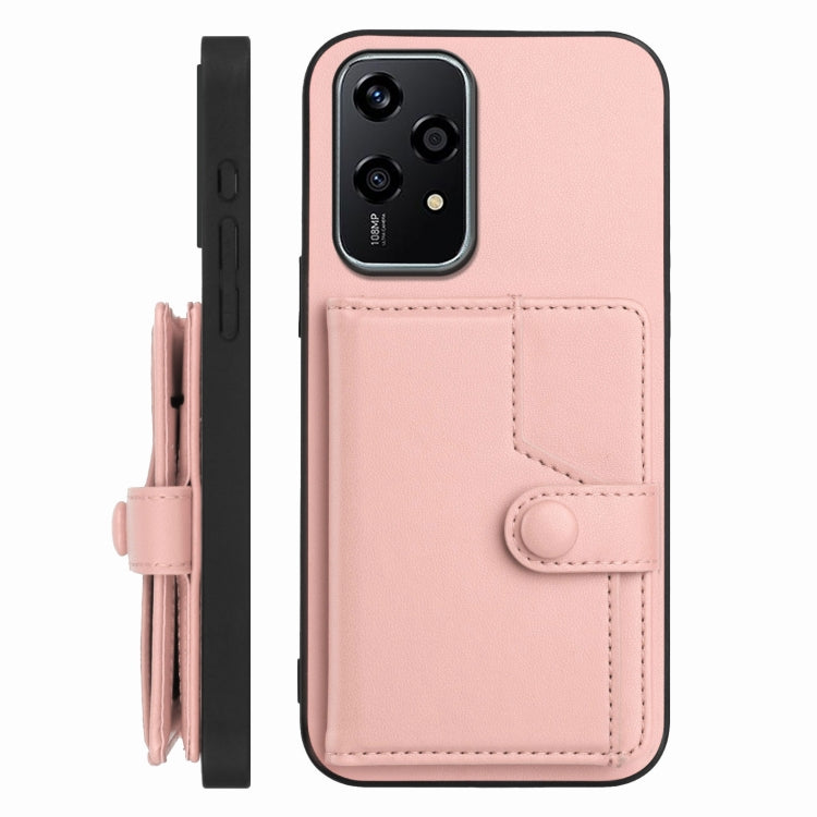 For Honor 200 Lite 5G Button Card Bag RFID Anti-theft Phone Case