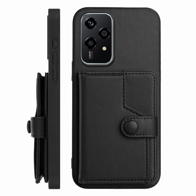 For Honor 200 Lite 5G Button Card Bag RFID Anti-theft Phone Case
