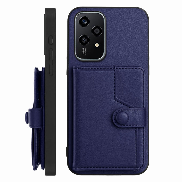 For Honor 200 Lite 5G Button Card Bag RFID Anti-theft Phone Case