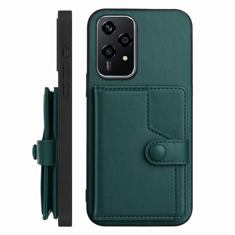For Honor 200 Lite 5G Button Card Bag RFID Anti-theft Phone Case