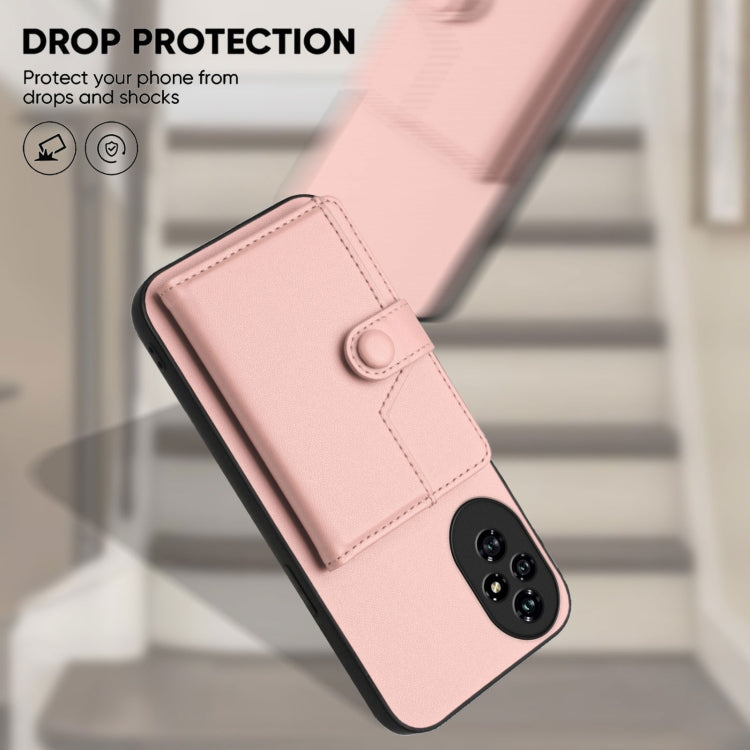 For Honor 200 Pro Button Card Bag RFID Anti-theft Phone Case