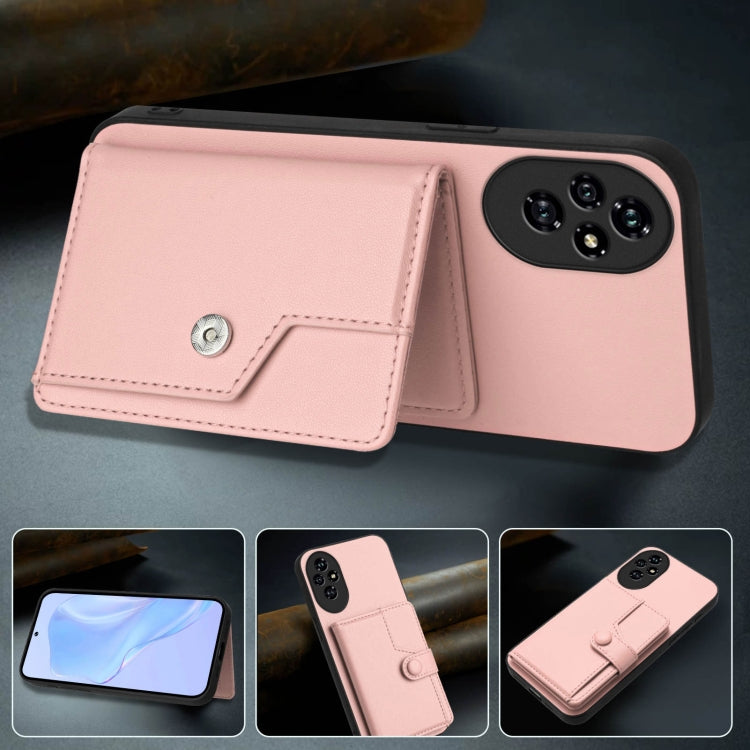 For Honor 200 Pro Button Card Bag RFID Anti-theft Phone Case