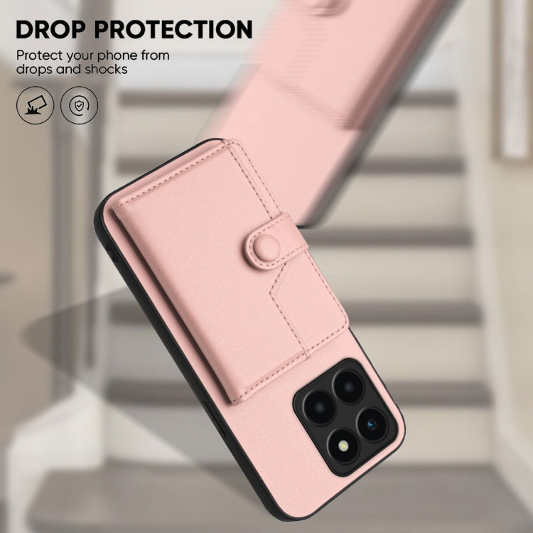 For Honor X6a Global Button Card Bag RFID Anti-theft Phone Case