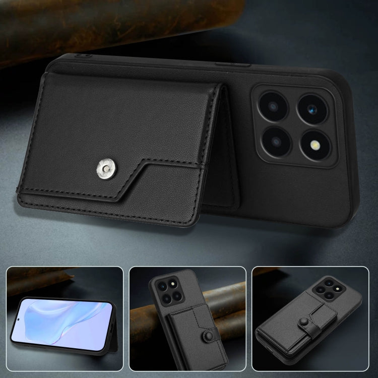 For Honor X6a Global Button Card Bag RFID Anti-theft Phone Case
