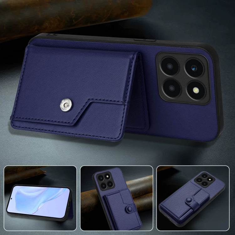 For Honor X6a Global Button Card Bag RFID Anti-theft Phone Case