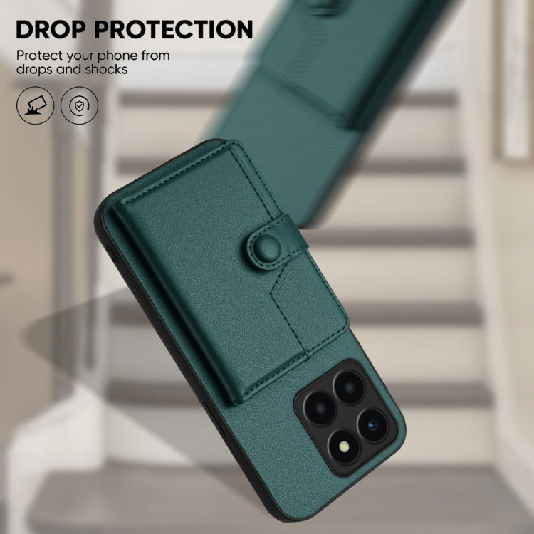 For Honor X6a Global Button Card Bag RFID Anti-theft Phone Case