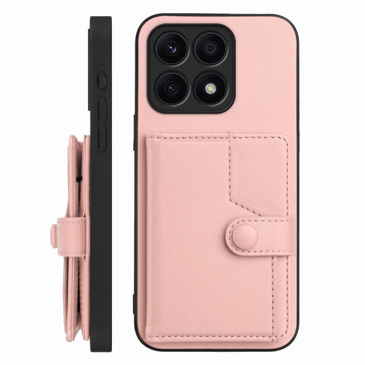 For Honor X8a Button Card Bag RFID Anti-theft Phone Case