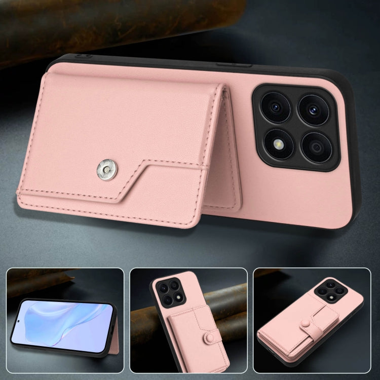 For Honor X8a Button Card Bag RFID Anti-theft Phone Case