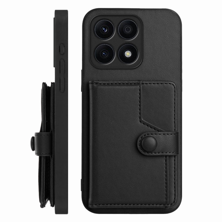 For Honor X8a Button Card Bag RFID Anti-theft Phone Case