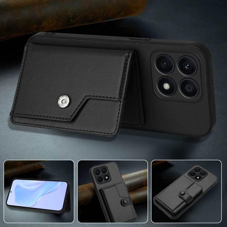For Honor X8a Button Card Bag RFID Anti-theft Phone Case