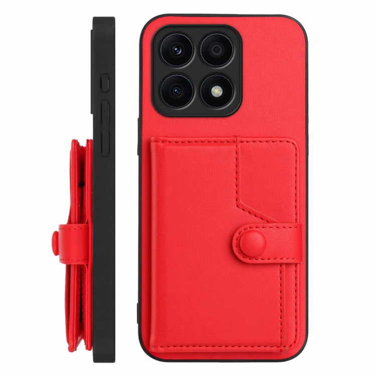 For Honor X8a Button Card Bag RFID Anti-theft Phone Case