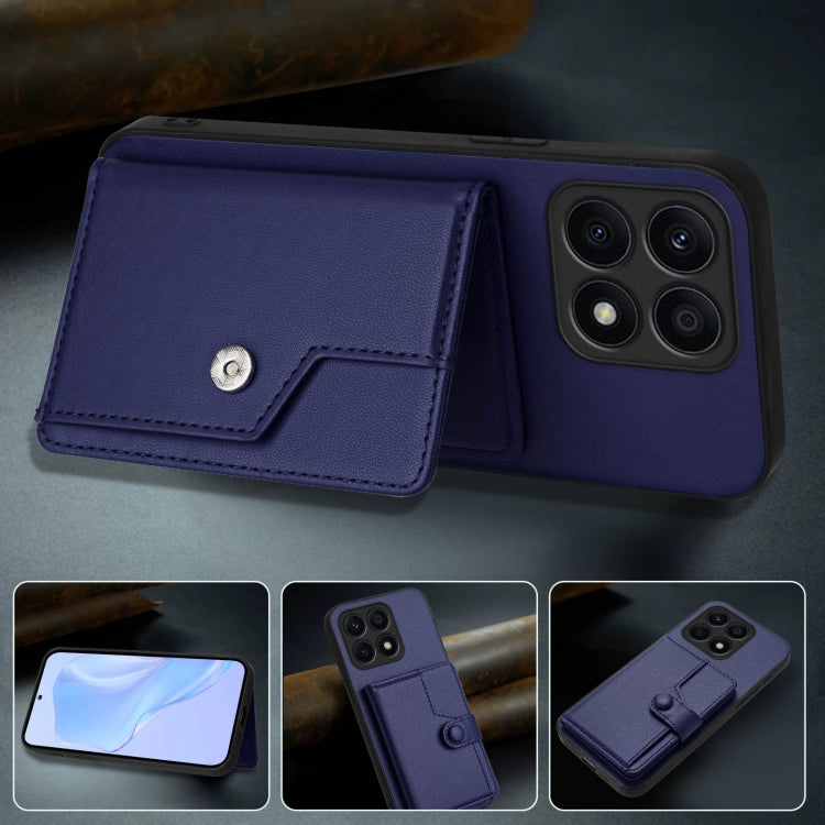 For Honor X8a Button Card Bag RFID Anti-theft Phone Case