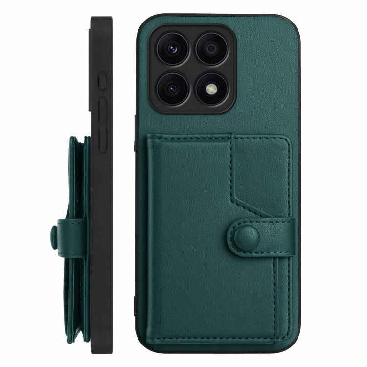 For Honor X8a Button Card Bag RFID Anti-theft Phone Case