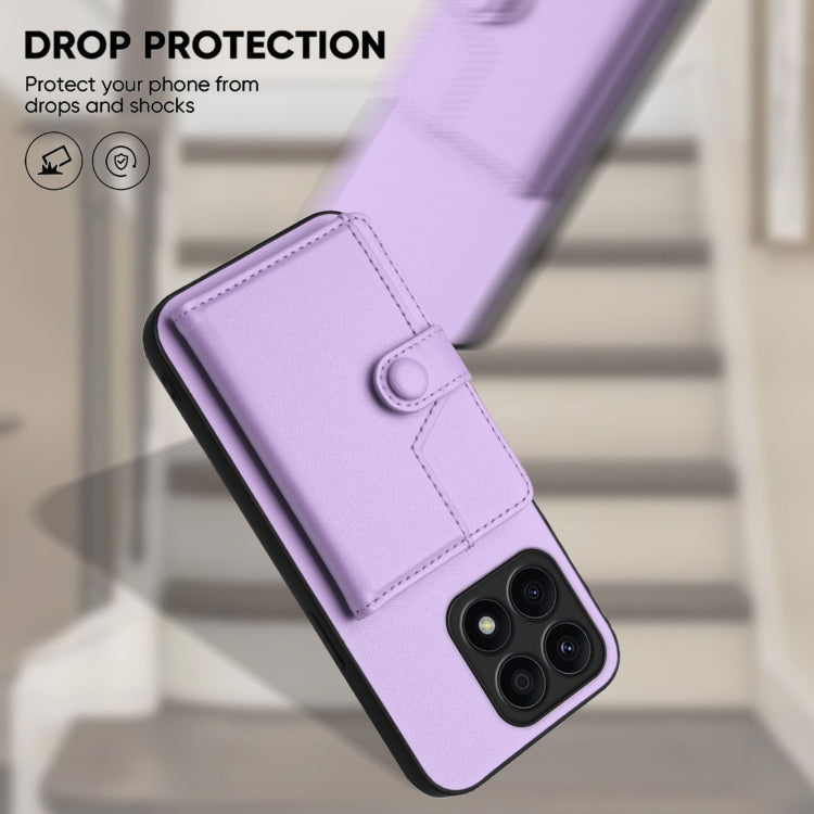 For Honor X8a Button Card Bag RFID Anti-theft Phone Case