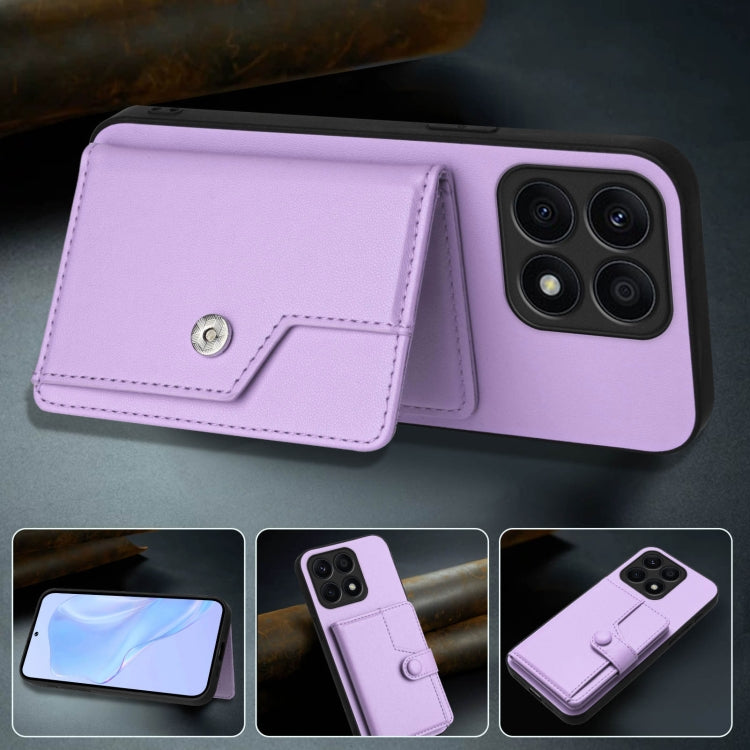 For Honor X8a Button Card Bag RFID Anti-theft Phone Case